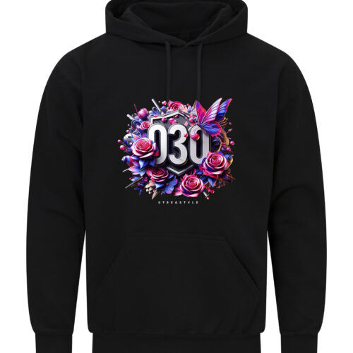 Dames Hoodie 030 bloemen